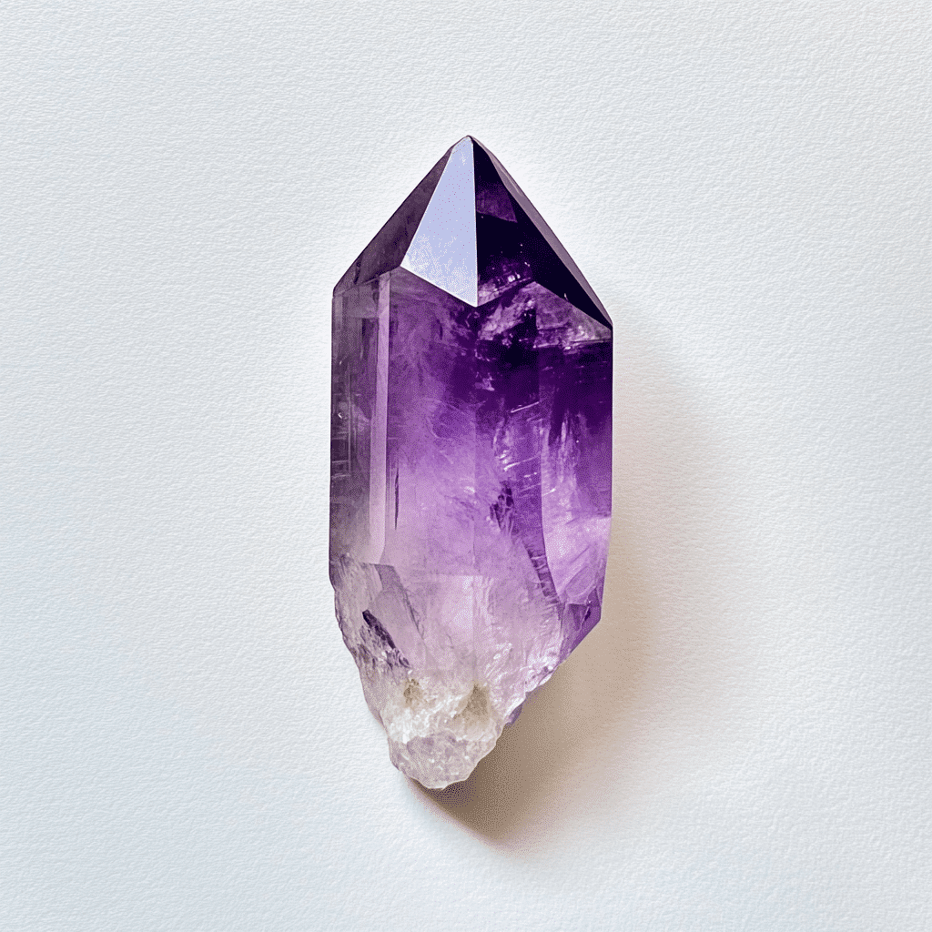 purple amethyst crystal point