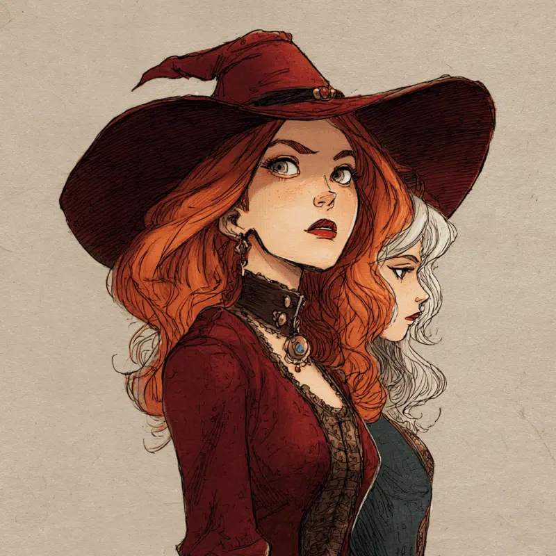 Witches or Wiccans: What's the Difference? 2 Witch in red witch hat.