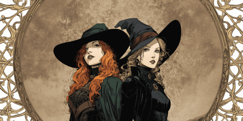 Witches or Wiccans: What's the Difference? 1 Two witches in contrasting outfits.