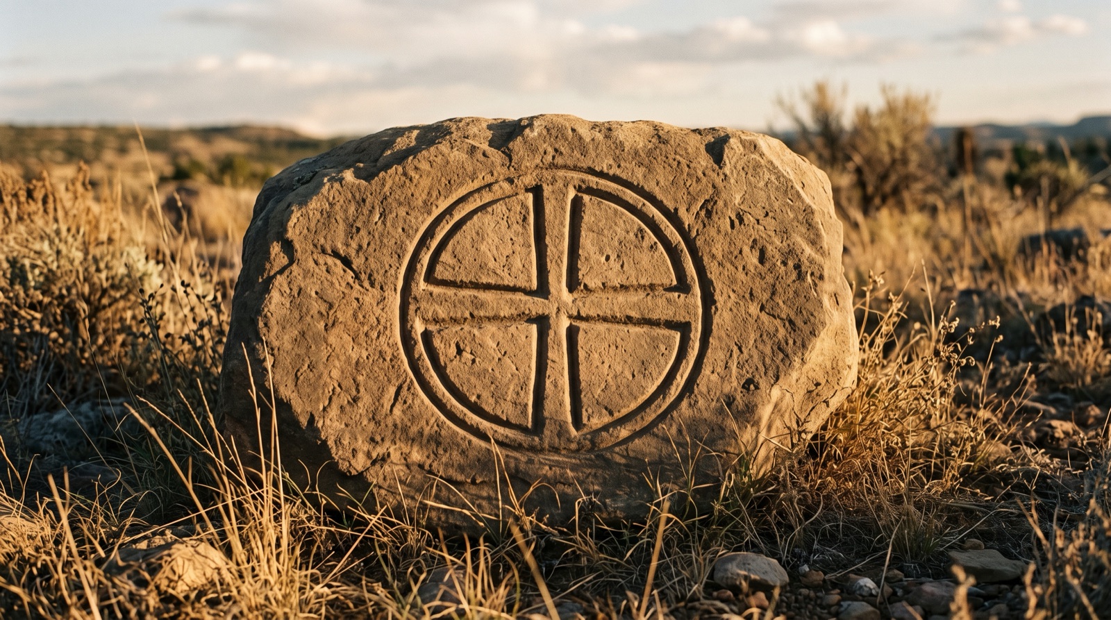 Solar Cross Sun Wheel Bronze Age Symbol Plentiful Earth | Global Spirituality A solar cross an equal armed cross inside a circle carved into a stone