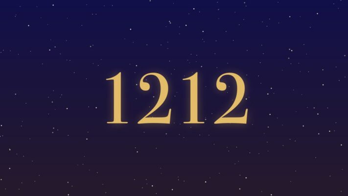 1212 angel number Plentiful Earth | Global Spirituality The number 1212 in gold numerals on a starry indigo night sky
