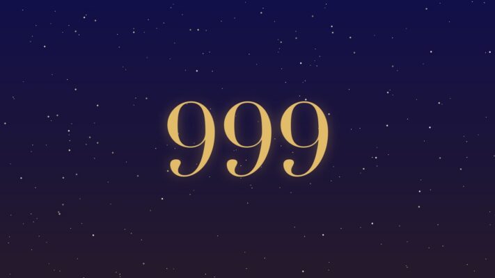 999 angel number Plentiful Earth | Global Spirituality The number 999 in gold numerals on a starry indigo night sky
