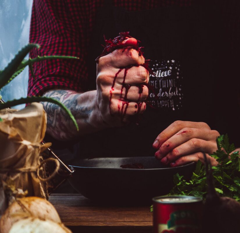 Beet Juice Magic Ink Plentiful Earth | Global Spirituality Hands squeezing a raw beet, deep red juice running through the fingers
